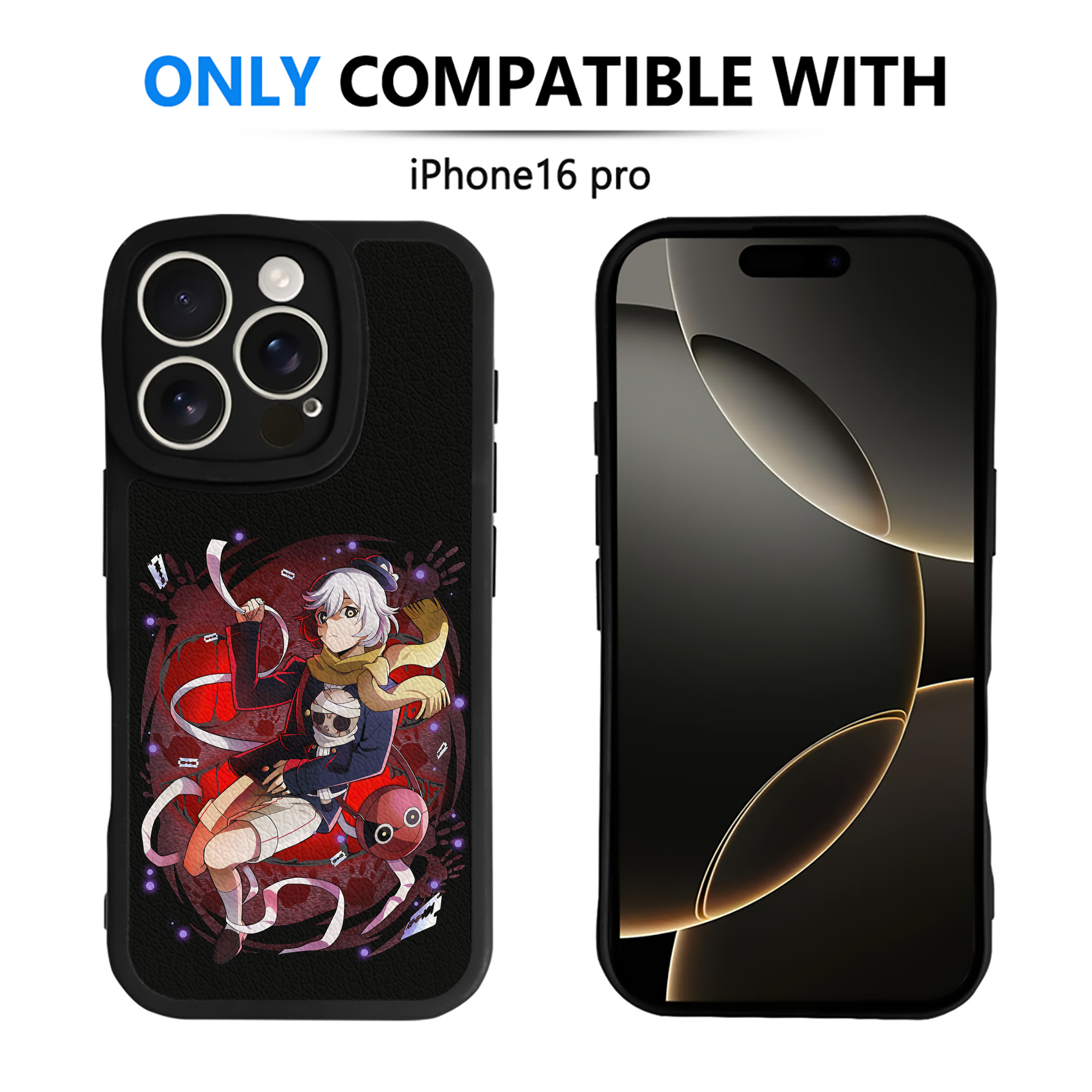 （画像用） 文豪ストレイドッグス Bungo Stray Dogs 【iPhone 16シリーズ対応】シリコンスマホケース（レザー調） 材質：シリコン